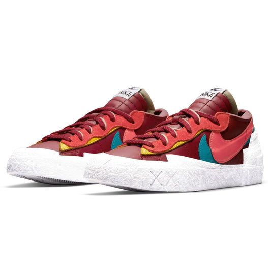 KAWS x sacai x Nike Blazer Low ‘Team Red’ — UK 3 | EU 35.5 | US 3.5 — Side View