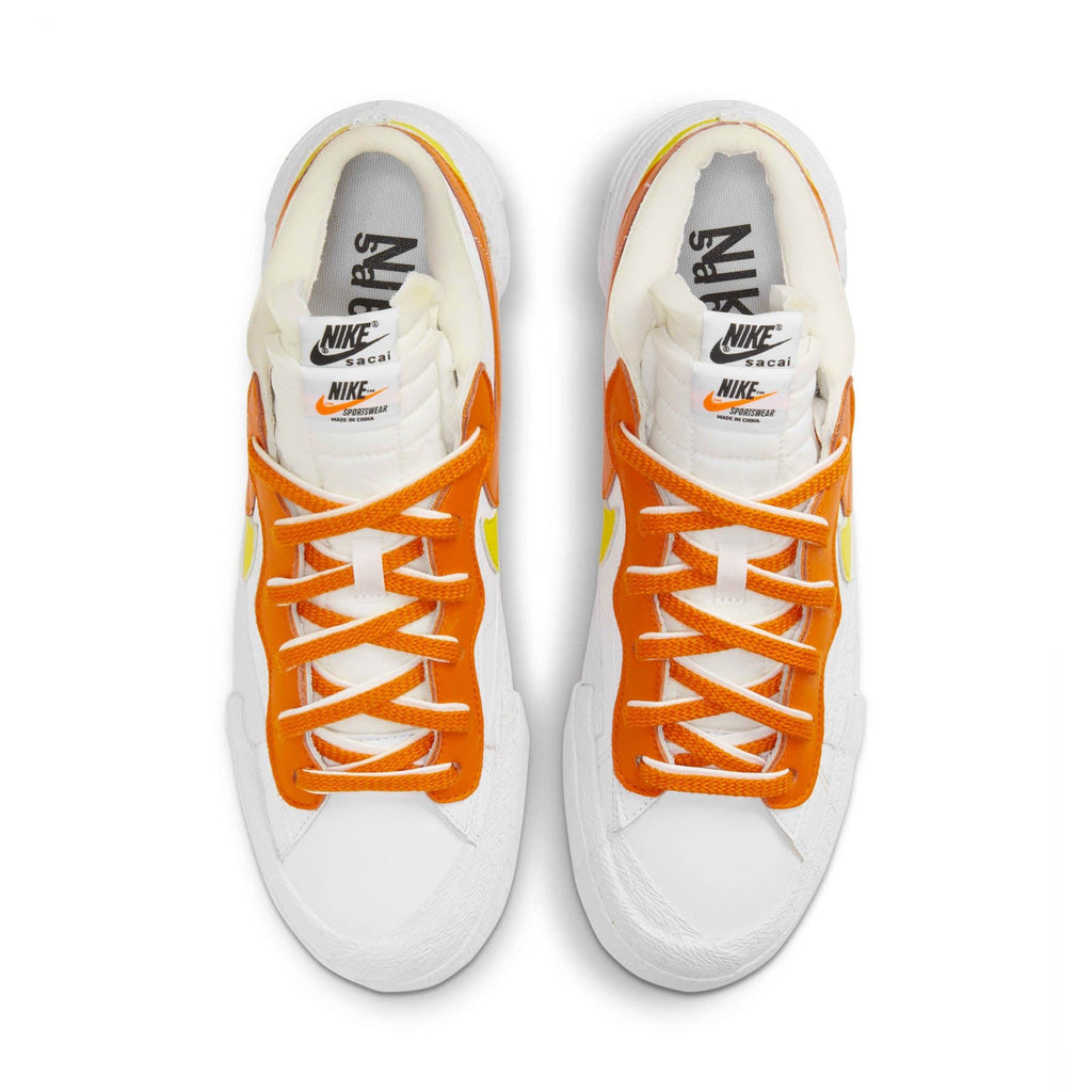Sacai x Nike Blazer Low 'Magma Orange' — UK 3 | EU 35.5 | US 3.5 — Top View