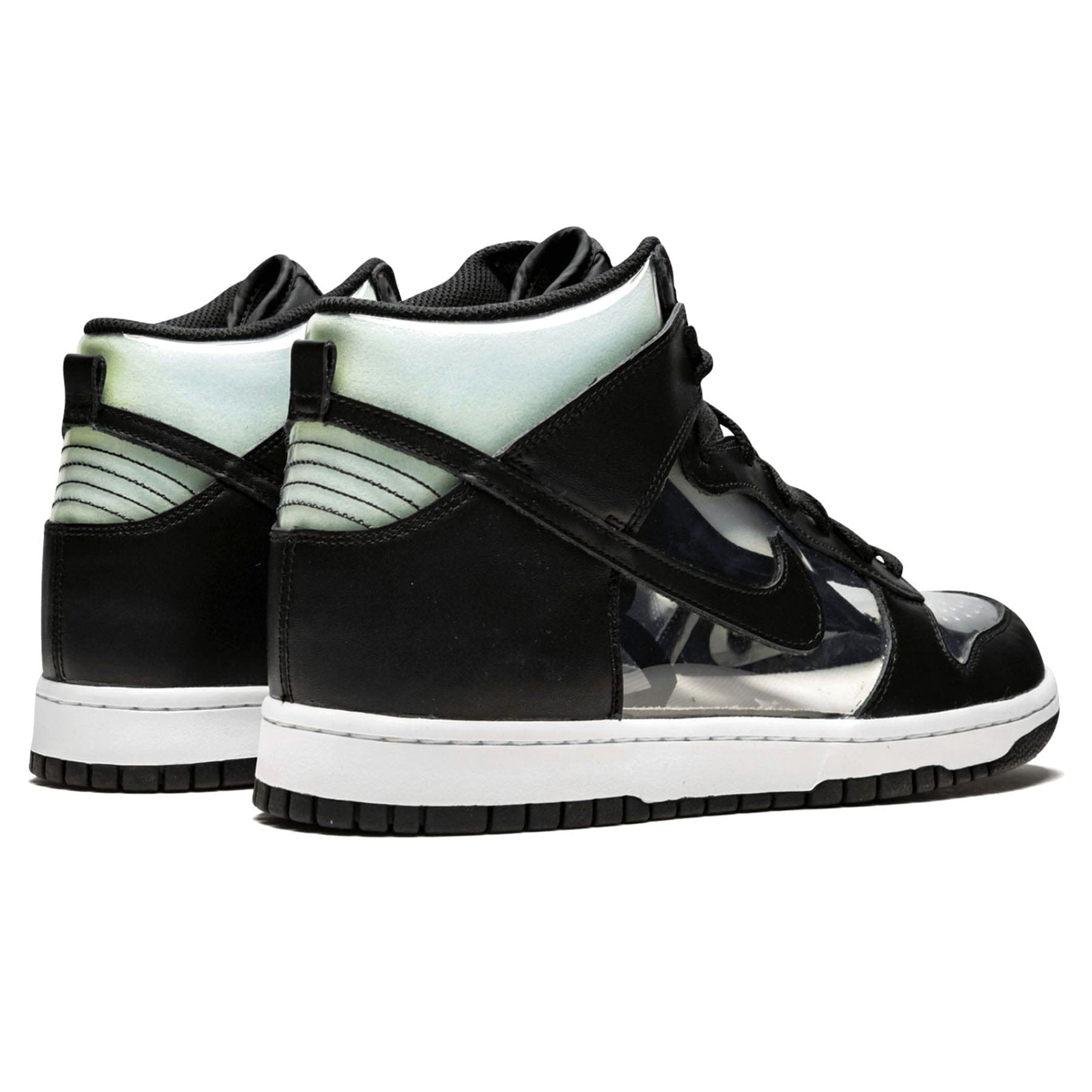 Comme des Garçons x Nike Dunk High Retro 'Clear' — UK 3 | EU 35.5 | US 3.5 — Back View
