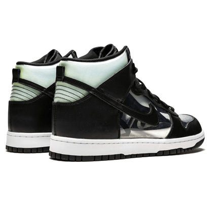 Comme des Garçons x Nike Dunk High Retro 'Clear' — UK 3 | EU 35.5 | US 3.5 — Back View
