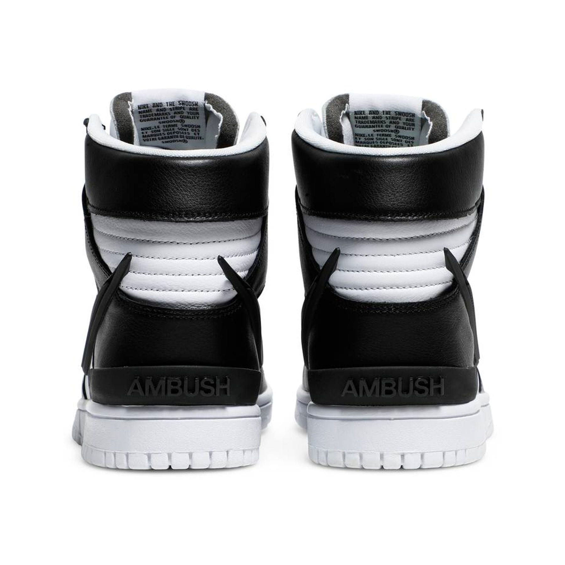 AMBUSH x Nike Dunk High 'Black' — UK 3 | EU 35.5 | US 3.5 — Back View