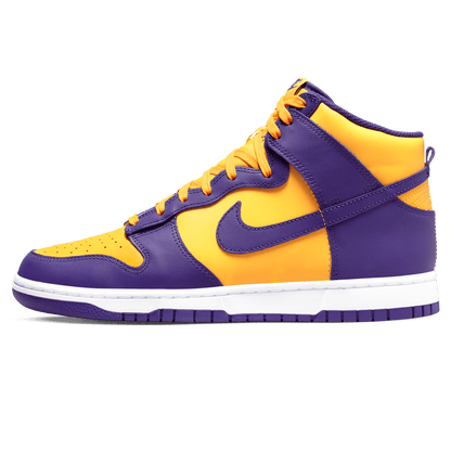 Nike Dunk High 'Lakers' — UK 3 | EU 35.5 | US 3.5 — Front View