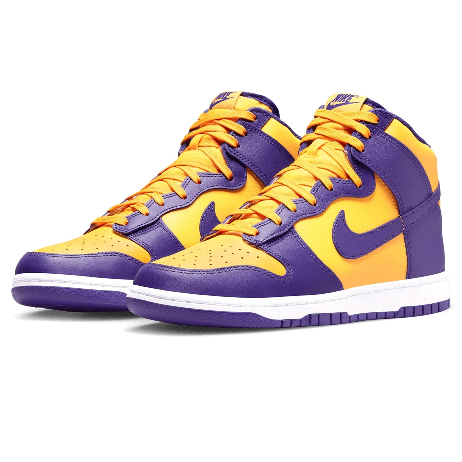 Nike Dunk High 'Lakers' — UK 3 | EU 35.5 | US 3.5 — Back View