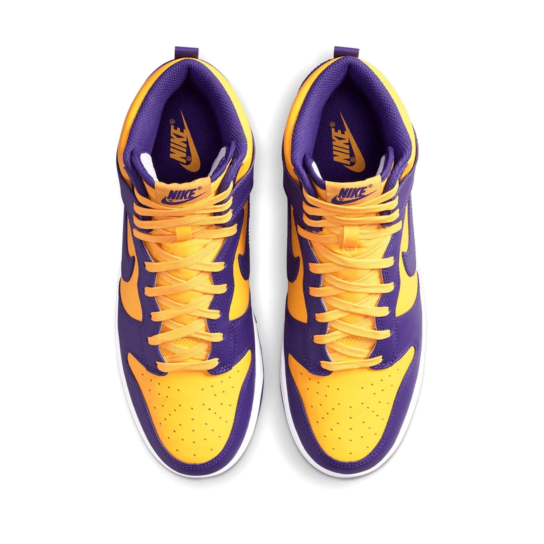 Nike Dunk High 'Lakers' — UK 3 | EU 35.5 | US 3.5 — Top View