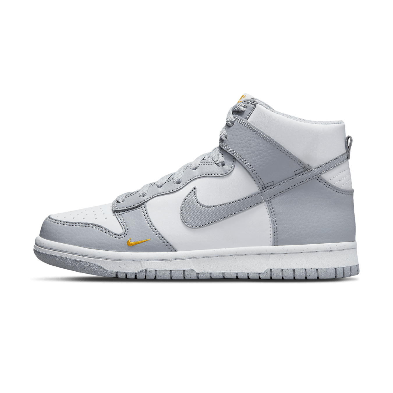 Nike Dunk High Next Nature GS 'Wolf Grey Marigold' — UK 13.5 | EU 32 | US 1Y — Front View