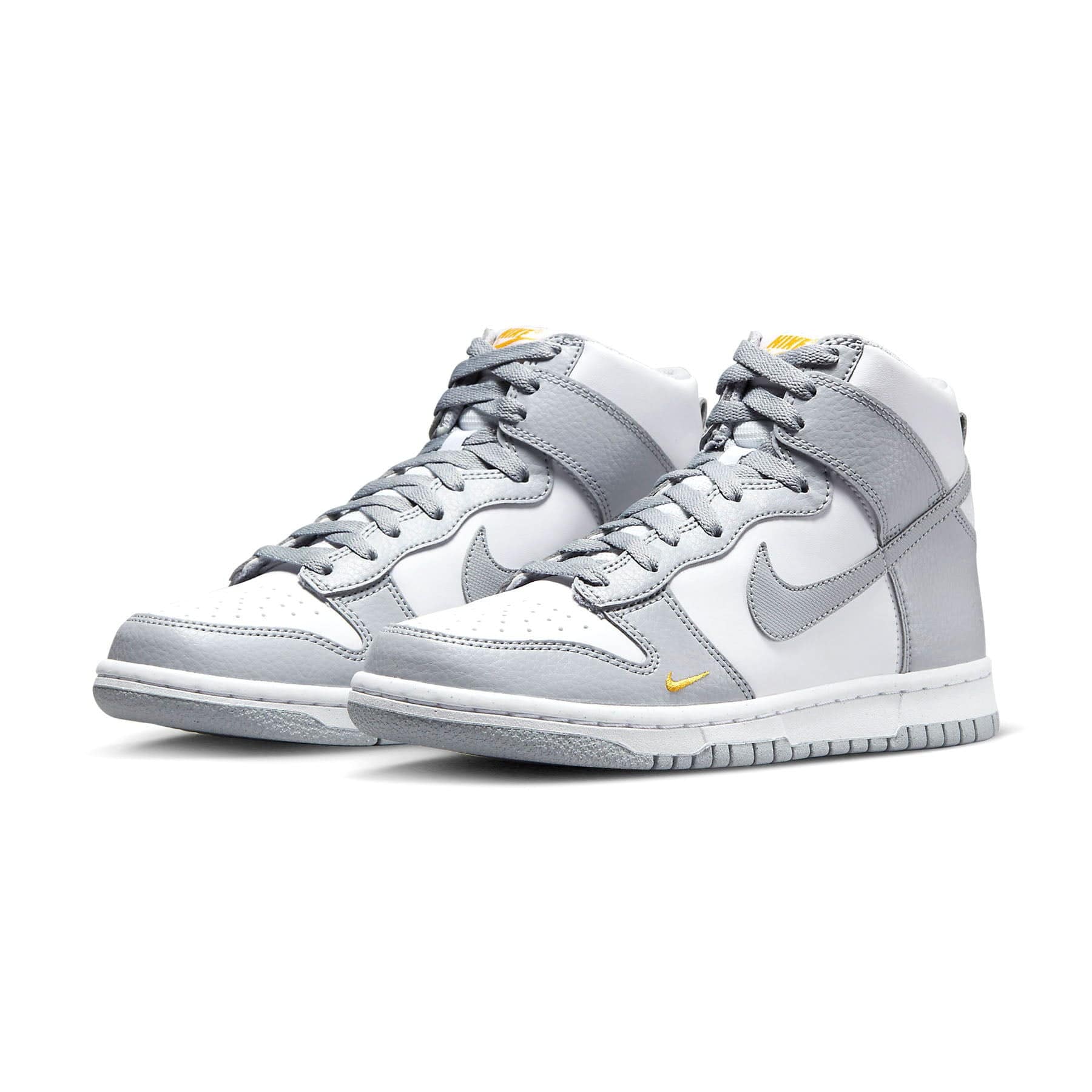 Nike Dunk High Next Nature GS 'Wolf Grey Marigold' — UK 13.5 | EU 32 | US 1Y — Side View