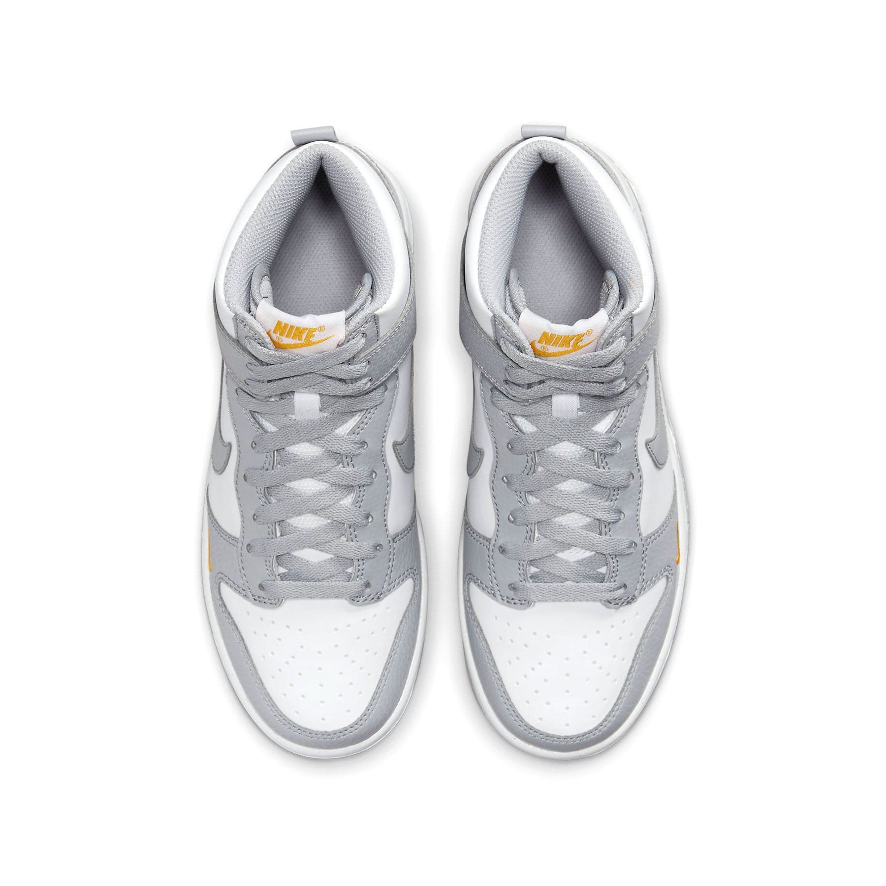 Nike Dunk High Next Nature GS 'Wolf Grey Marigold' — UK 13.5 | EU 32 | US 1Y — Back View