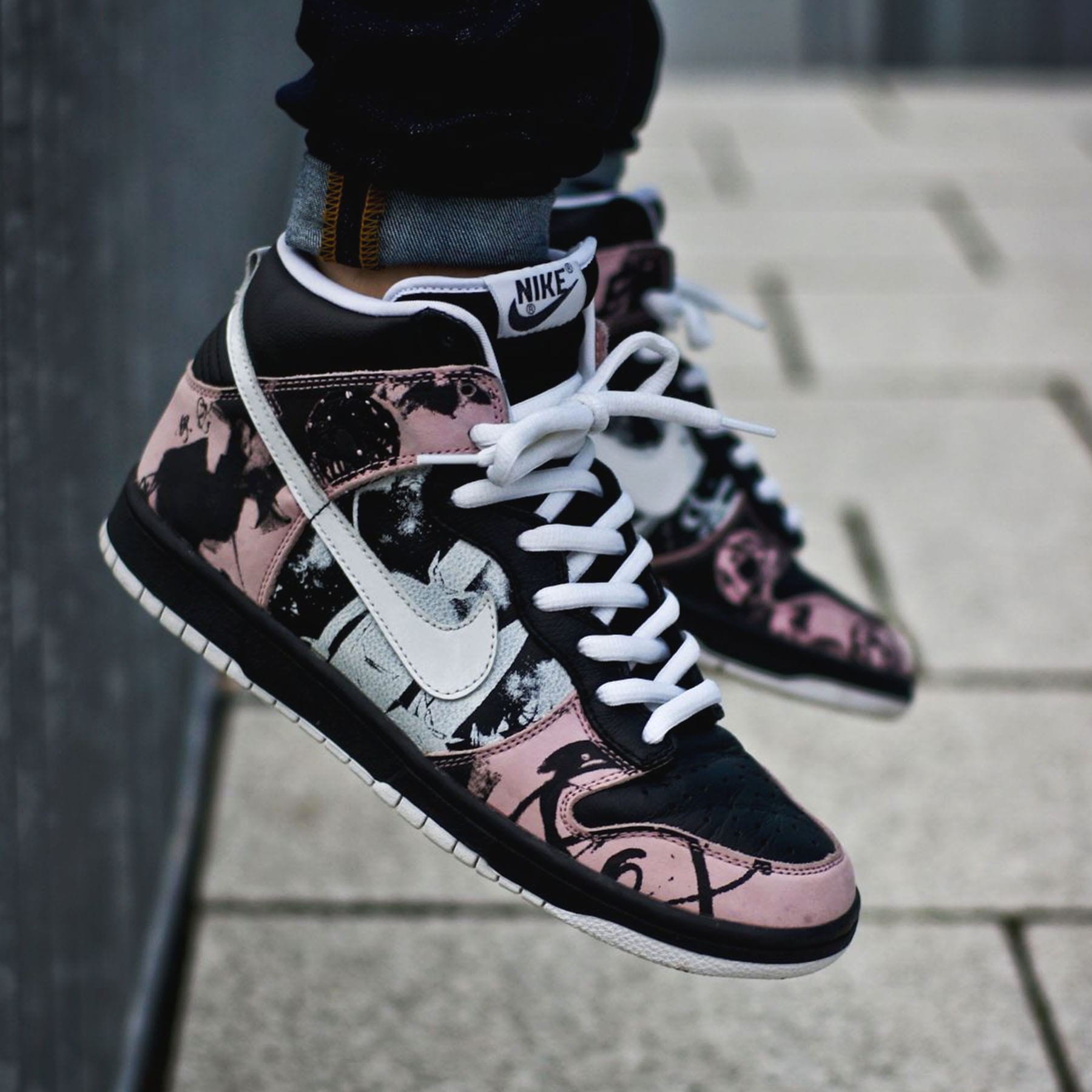 Futura x UNKLE x Nike Dunk High Pro SB 'Unkle' — UK 3 | EU 35.5 | US 3.5 — Lifestyle View