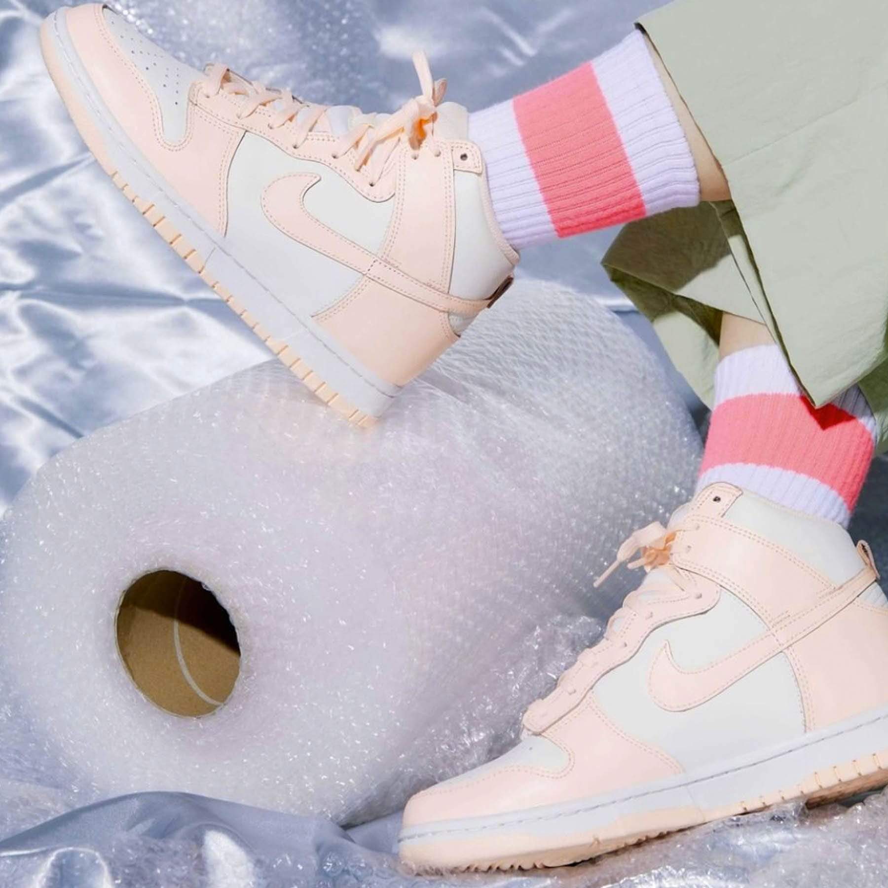 Nike Dunk High Wmns 'Crimson Tint' — UK 2.5 | EU 35.5 | US 5 — Lifestyle View