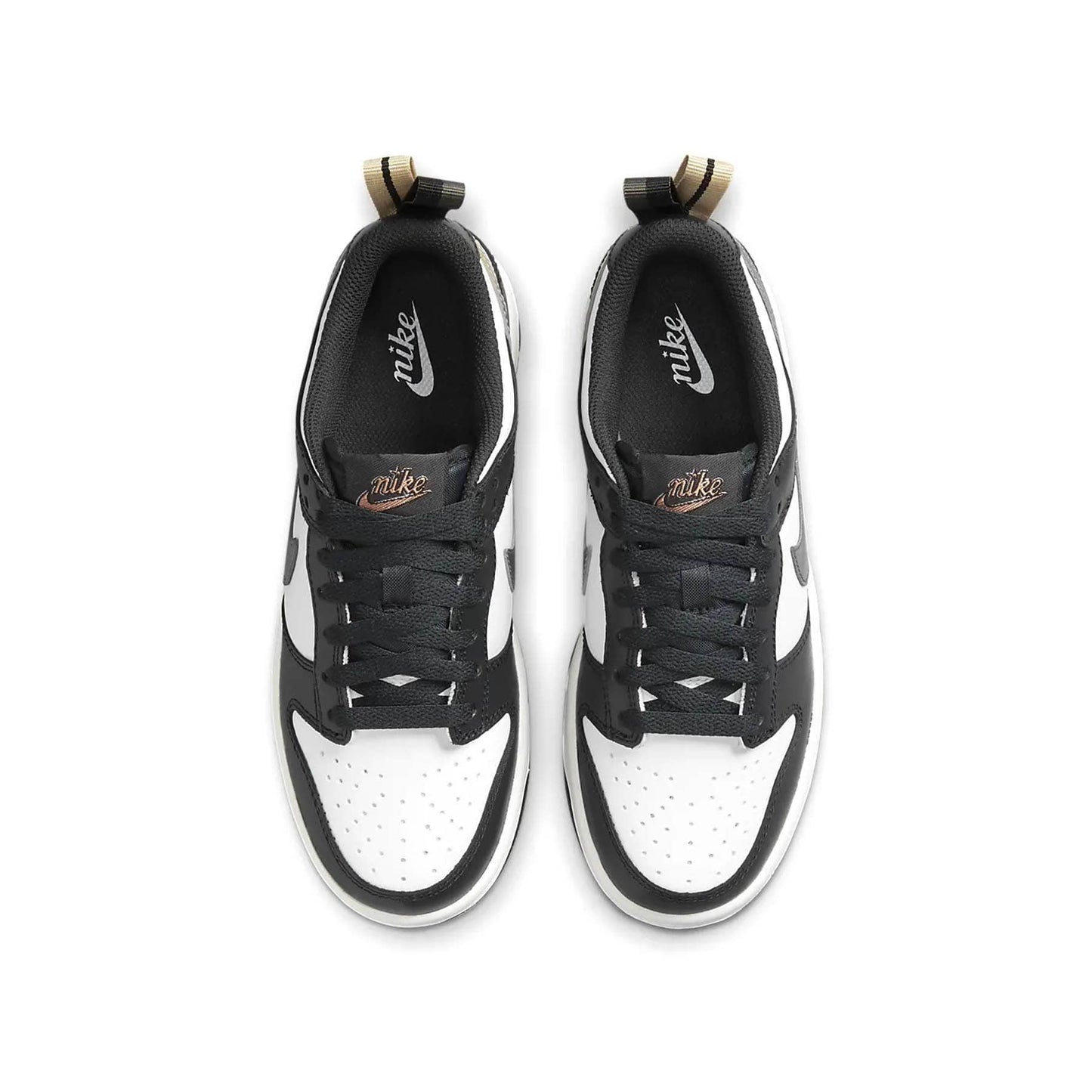 Nike Dunk Low GS 'Black White Metallic' — UK 13.5 | EU 32 | US 1Y — Back View