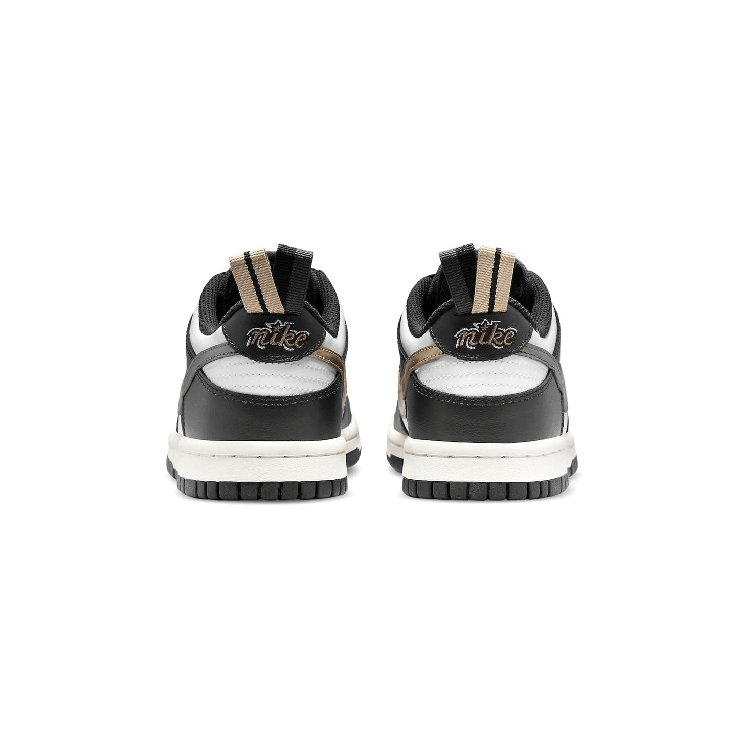 Nike Dunk Low GS 'Black White Metallic' — UK 13.5 | EU 32 | US 1Y — Top View