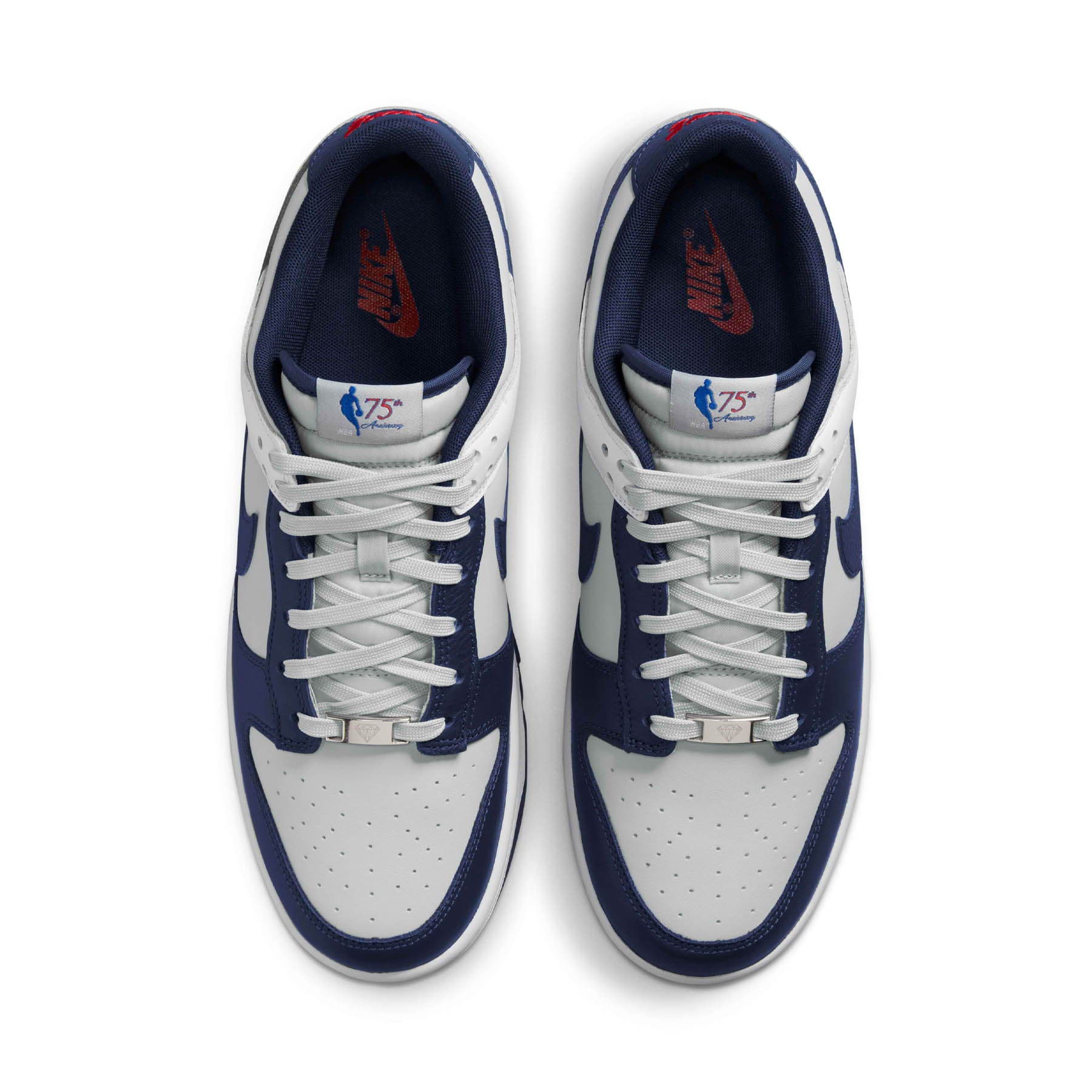 Nike NBA x Dunk Low EMB '75th Anniversary - Nets' — UK 3 | EU 35.5 | US 3.5 — Back View