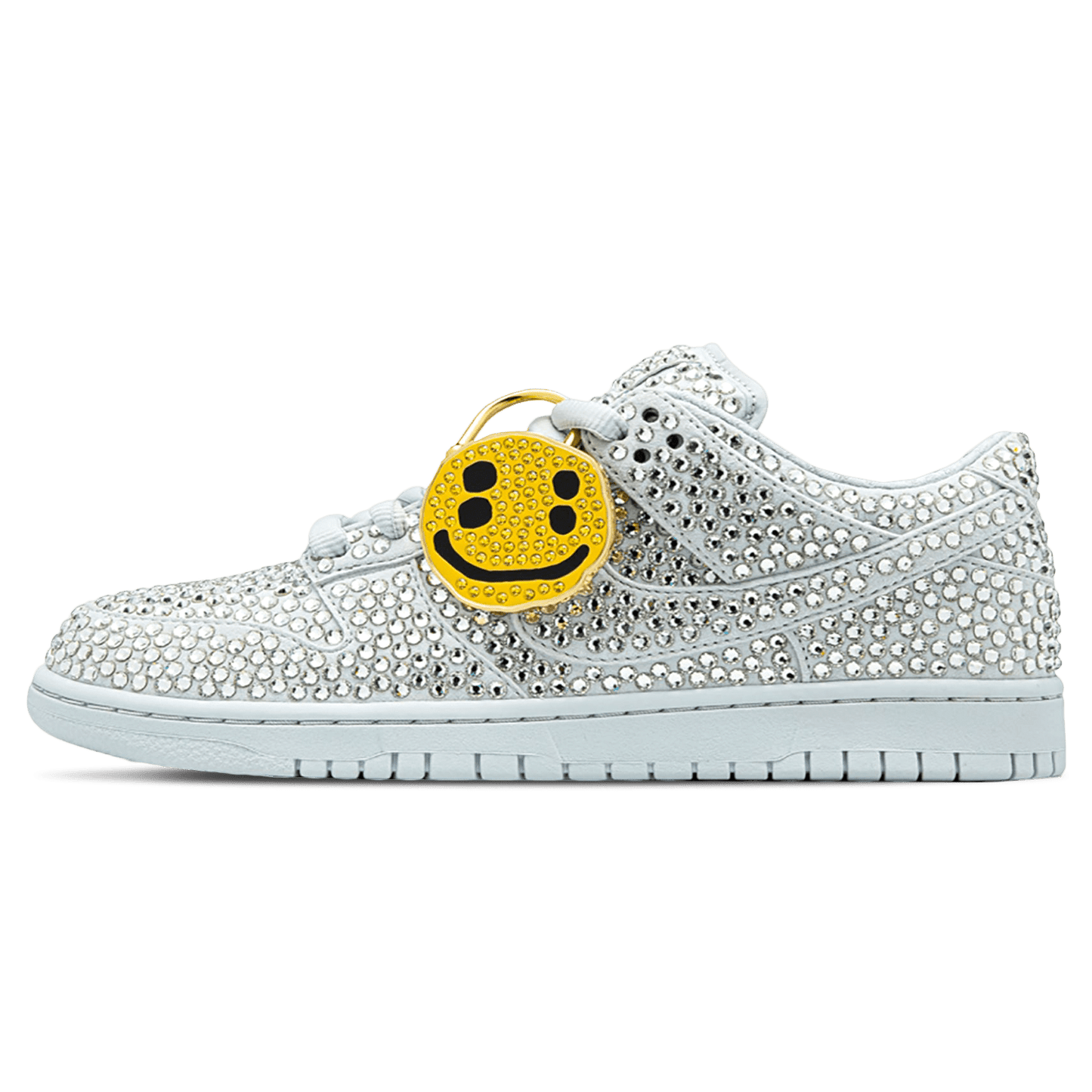 Cactus Plant Flea Market x Swarovski x Dunk Low 'Pure Platinum' — UK 3 | EU 35.5 | US 3.5 — Front View