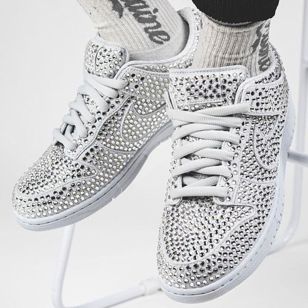Cactus Plant Flea Market x Swarovski x Dunk Low 'Pure Platinum' — UK 3 | EU 35.5 | US 3.5 — Alternate View 7