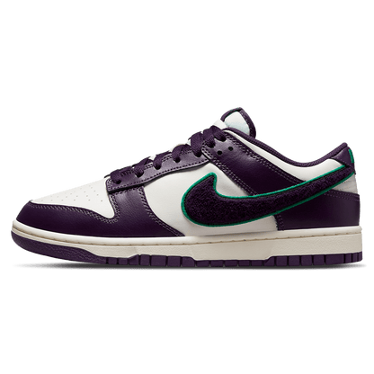 Nike Dunk Low 'Chenille Swoosh - Grand Purple' — UK 3 | EU 35.5 | US 3.5 — Front View
