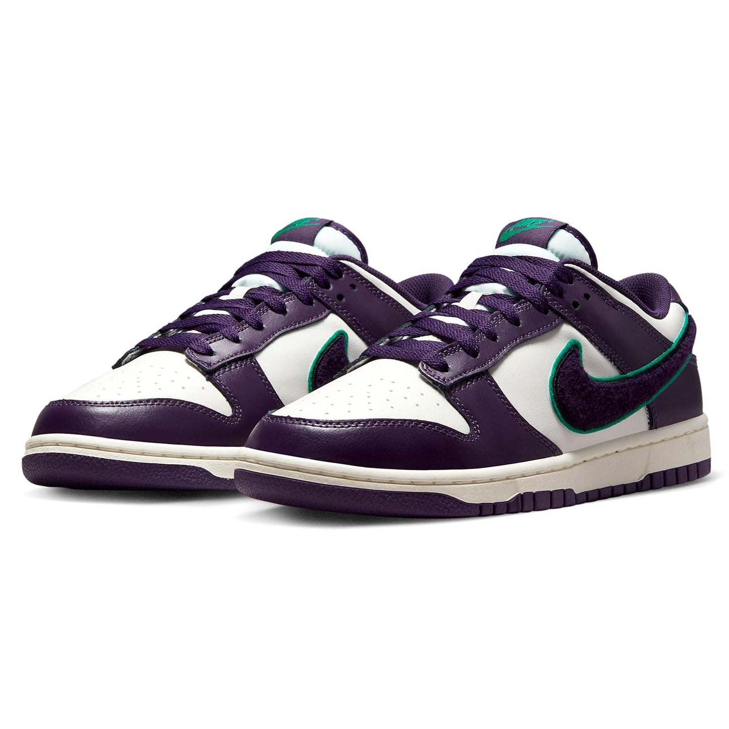 Nike Dunk Low 'Chenille Swoosh - Grand Purple' — UK 3 | EU 35.5 | US 3.5 — Side View