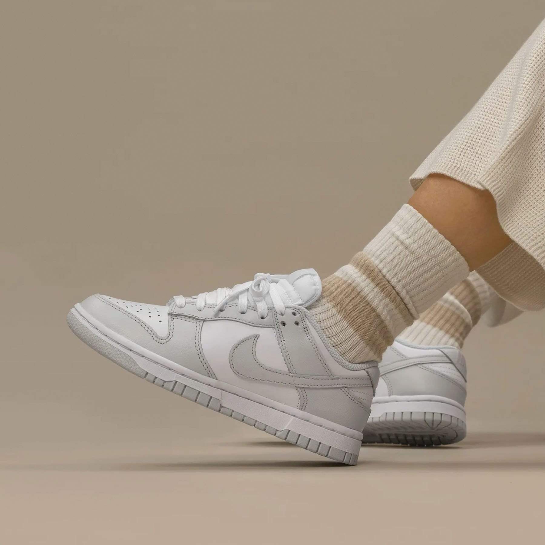Nike Dunk Low Wmns 'Photon Dust' — UK 2.5 | EU 35.5 | US 5 — Lifestyle View