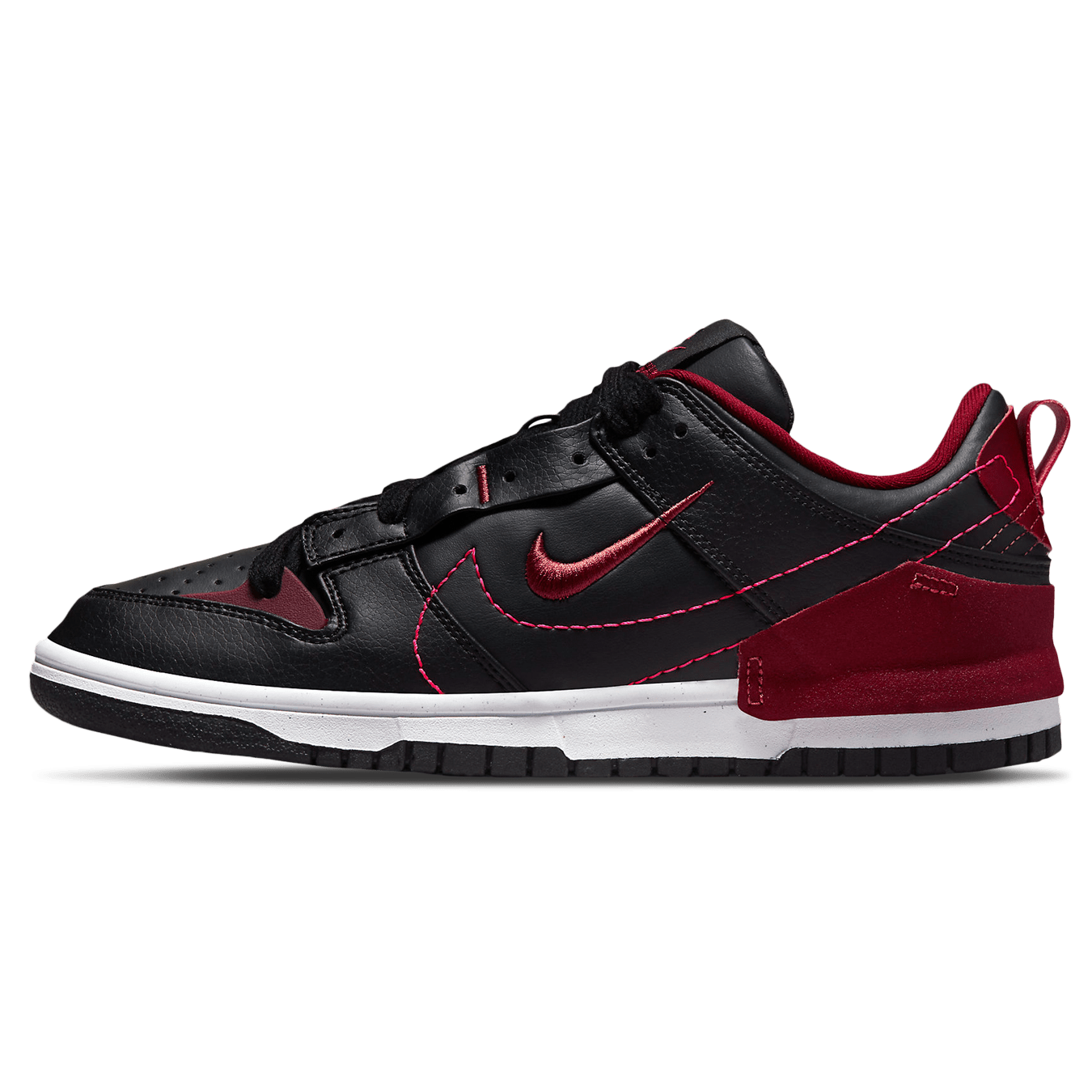 Nike Dunk Low Disrupt 2 Wmns 'Black Dark Beetroot' — UK 2.5 | EU 35.5 | US 5 — Front View
