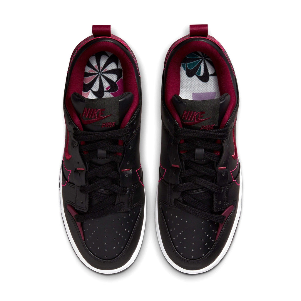 Nike Dunk Low Disrupt 2 Wmns 'Black Dark Beetroot' — UK 2.5 | EU 35.5 | US 5 — Top View