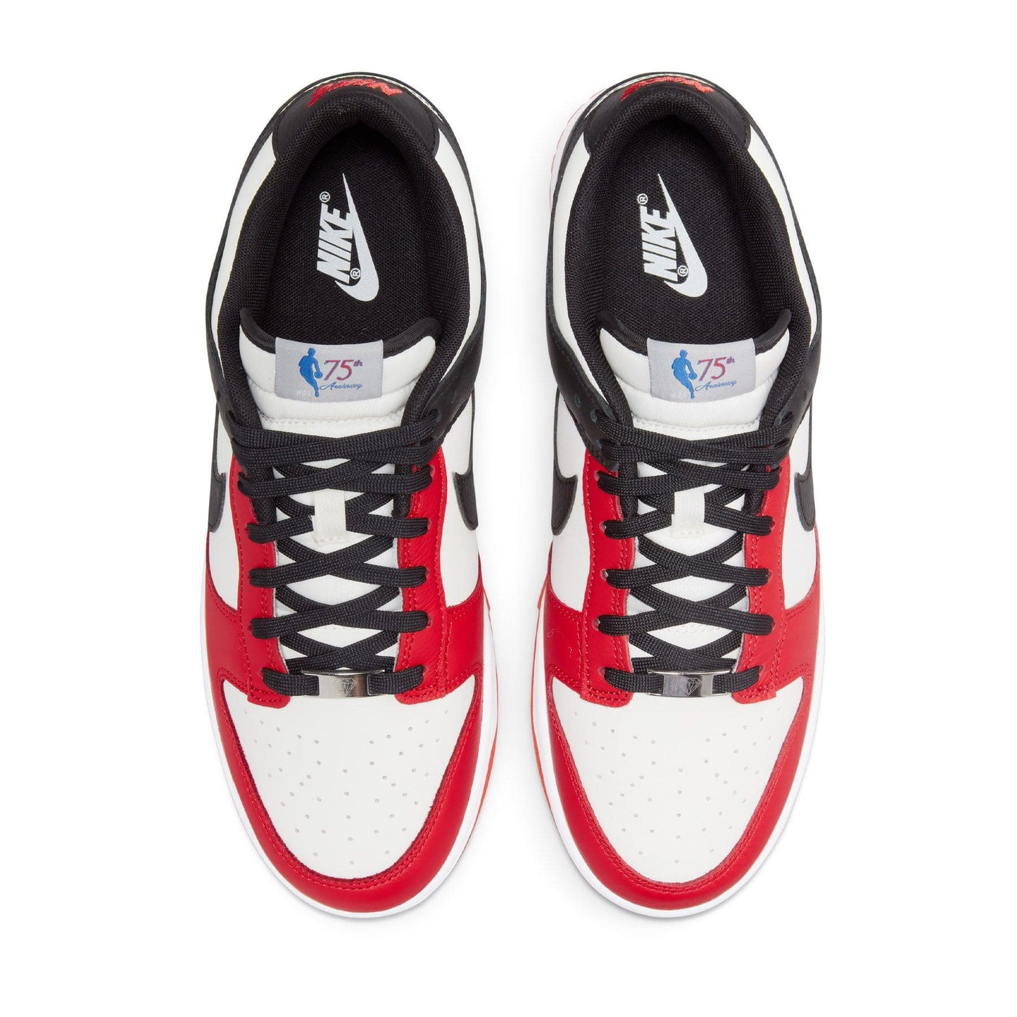 NBA x Nike Dunk Low EMB '75th Anniversary - Chicago' — UK 3 | EU 35.5 | US 3.5 — Back View