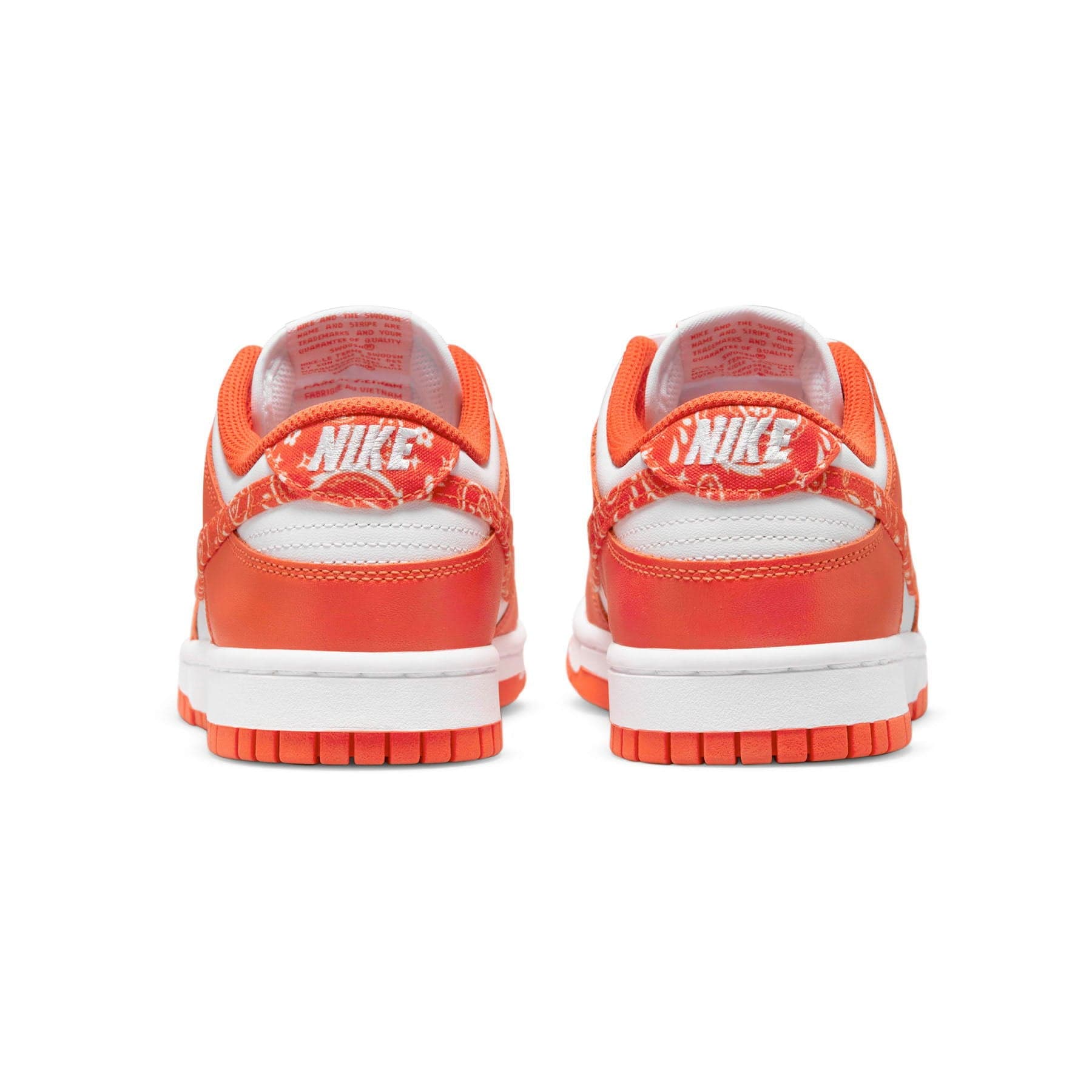 Nike Dunk Low Wmns 'Orange Paisley' — UK 2.5 | EU 35.5 | US 5 — Back View