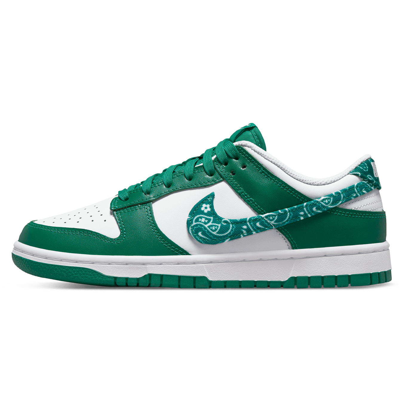 Nike Dunk Low  Wmns 'Green Paisley' — UK 2.5 | EU 35.5 | US 5 — Front View