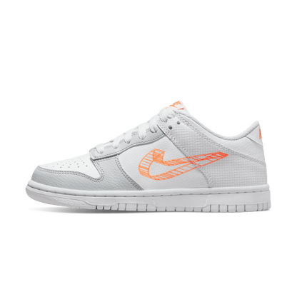 Nike Dunk Low GS 3D Swoosh White Grey — UK 13.5 | EU 32 | US 1Y — Front View