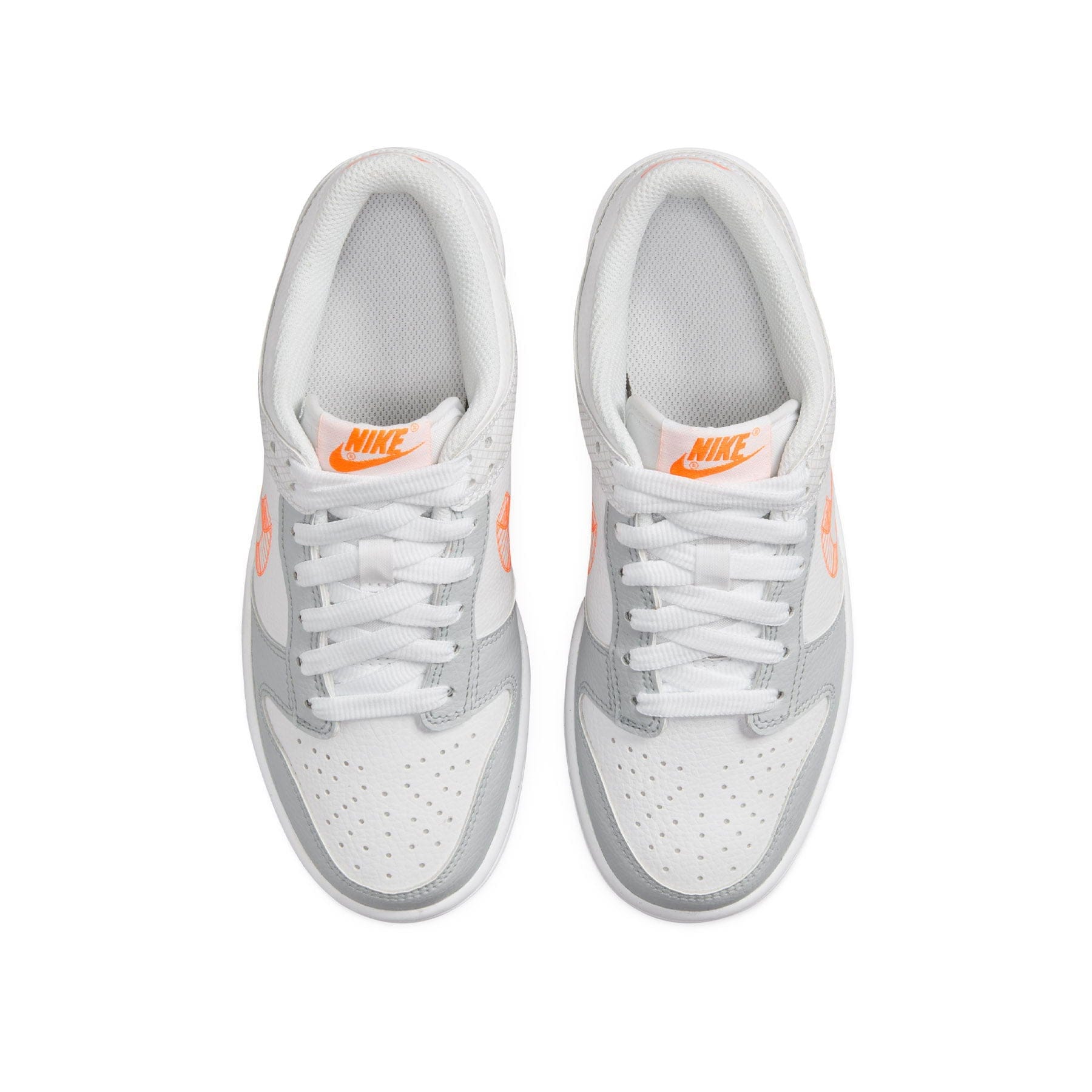Nike Dunk Low GS 3D Swoosh White Grey — UK 13.5 | EU 32 | US 1Y — Back View