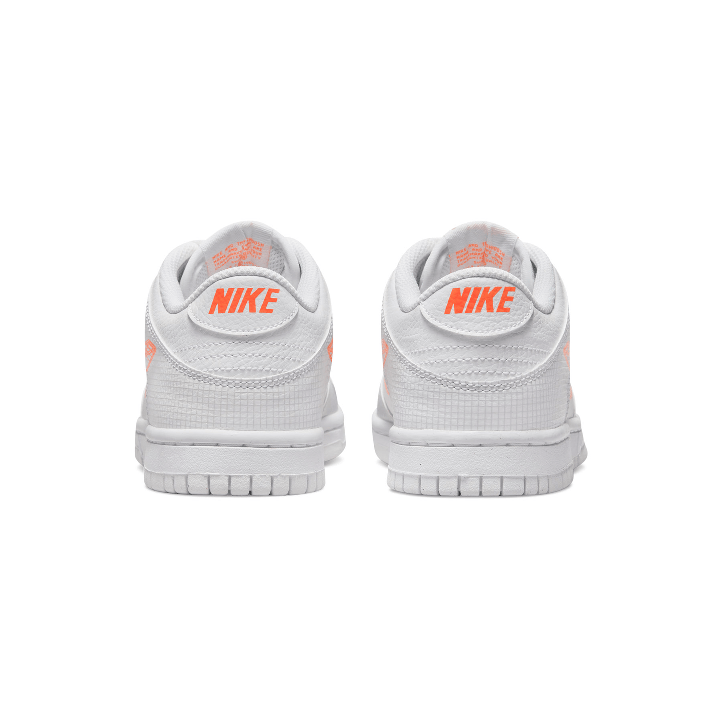Nike Dunk Low GS 3D Swoosh White Grey — UK 13.5 | EU 32 | US 1Y — Top View