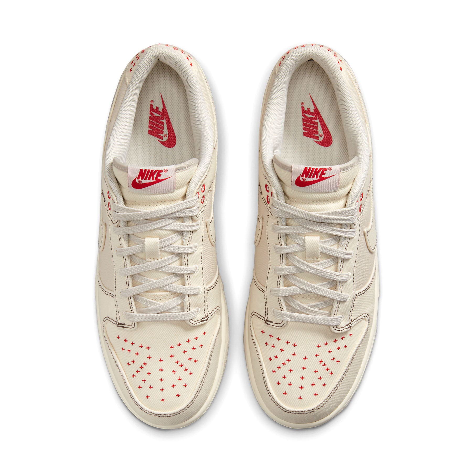 Nike Dunk Low 'Sashiko - Light Orewood Brown' — UK 3 | EU 35.5 | US 3.5 — Back View