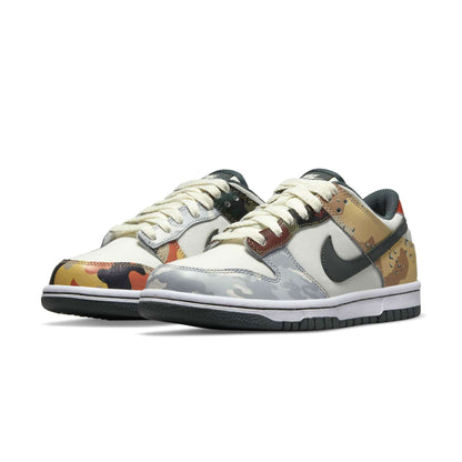Nike Dunk Low SE GS 'Sail Multi-Camo' — UK 13.5 | EU 32 | US 1Y — Side View