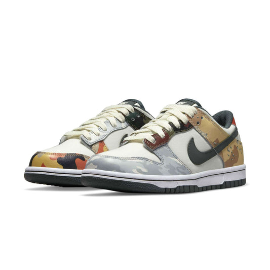 Nike Dunk Low SE GS 'Sail Multi-Camo' — UK 13.5 | EU 32 | US 1Y — Side View