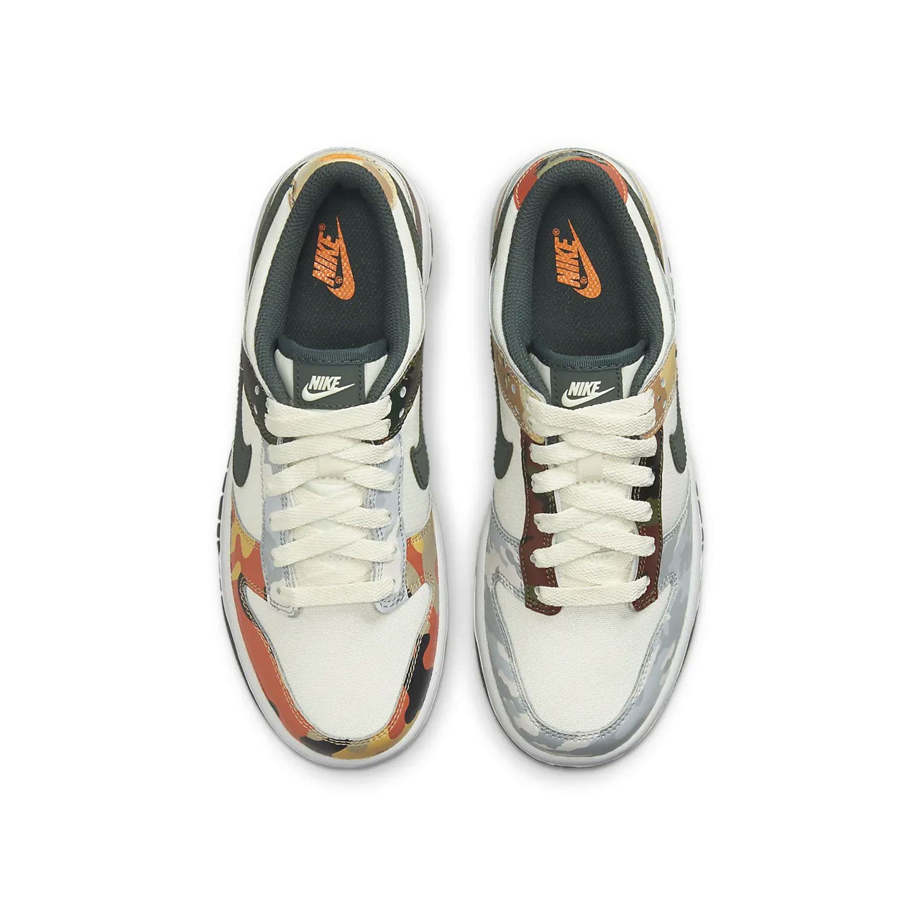 Nike Dunk Low SE GS 'Sail Multi-Camo' — UK 13.5 | EU 32 | US 1Y — Back View