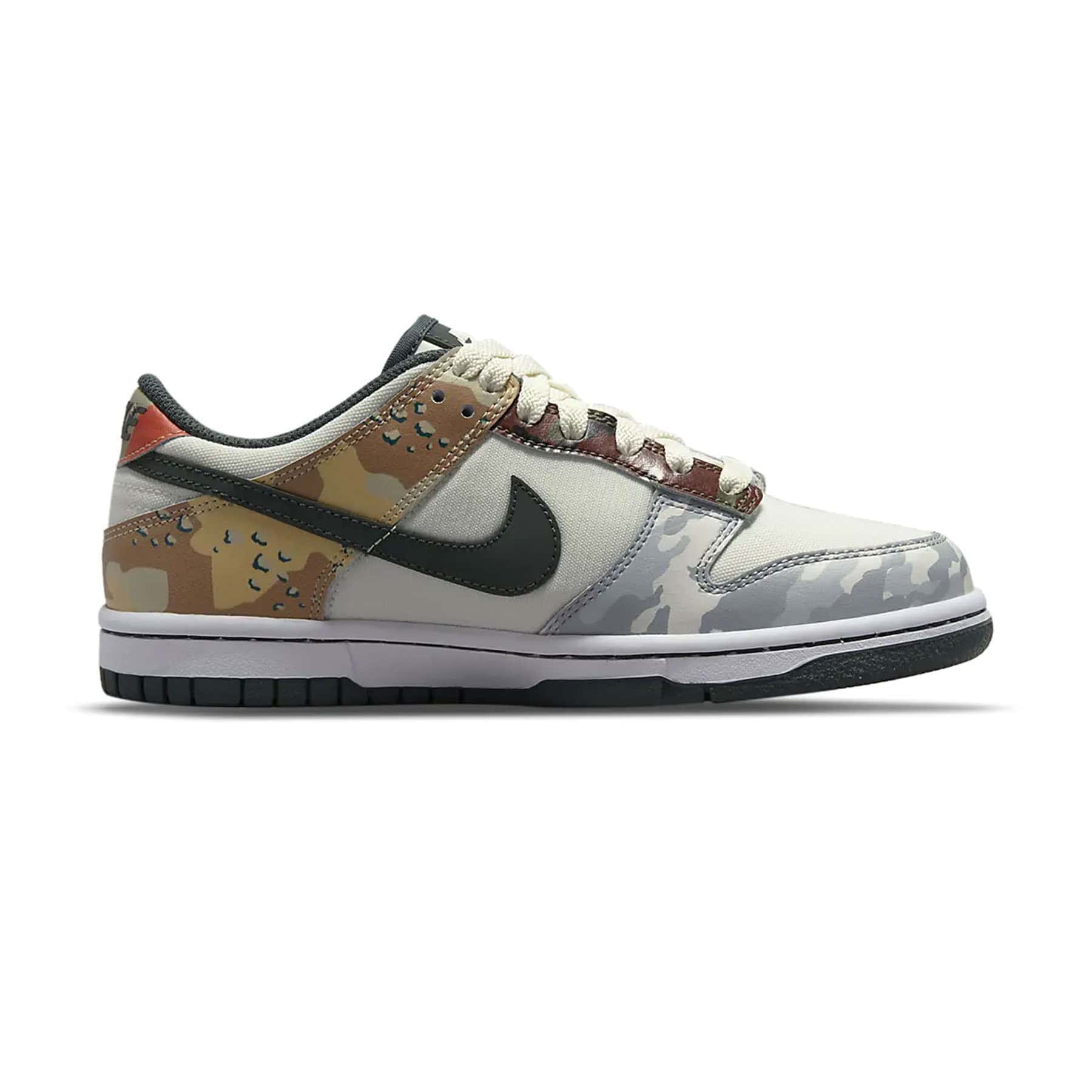 Nike Dunk Low SE GS 'Sail Multi-Camo' — UK 13.5 | EU 32 | US 1Y — Top View