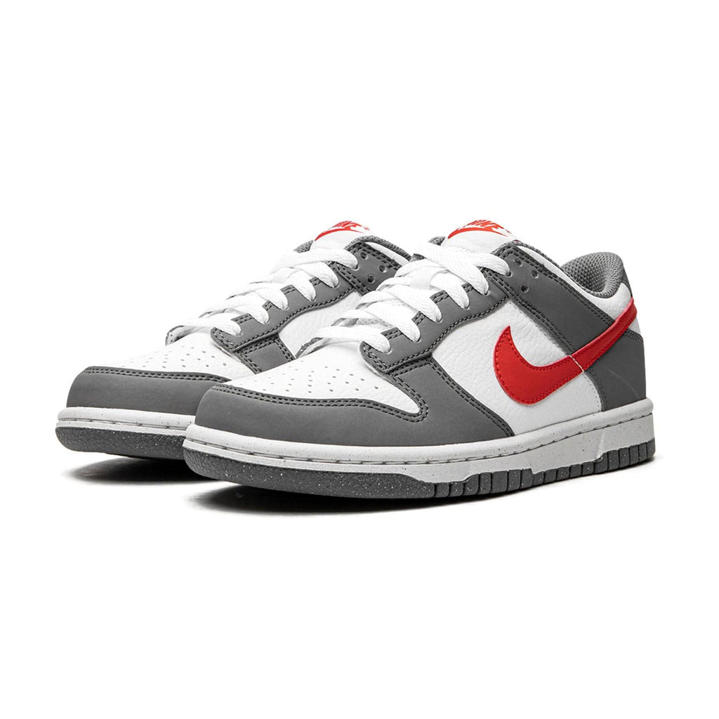 Nike Dunk Low Next Nature GS 'Smoke Grey Light Crimson' — UK 13.5 | EU 32 | US 1Y — Side View