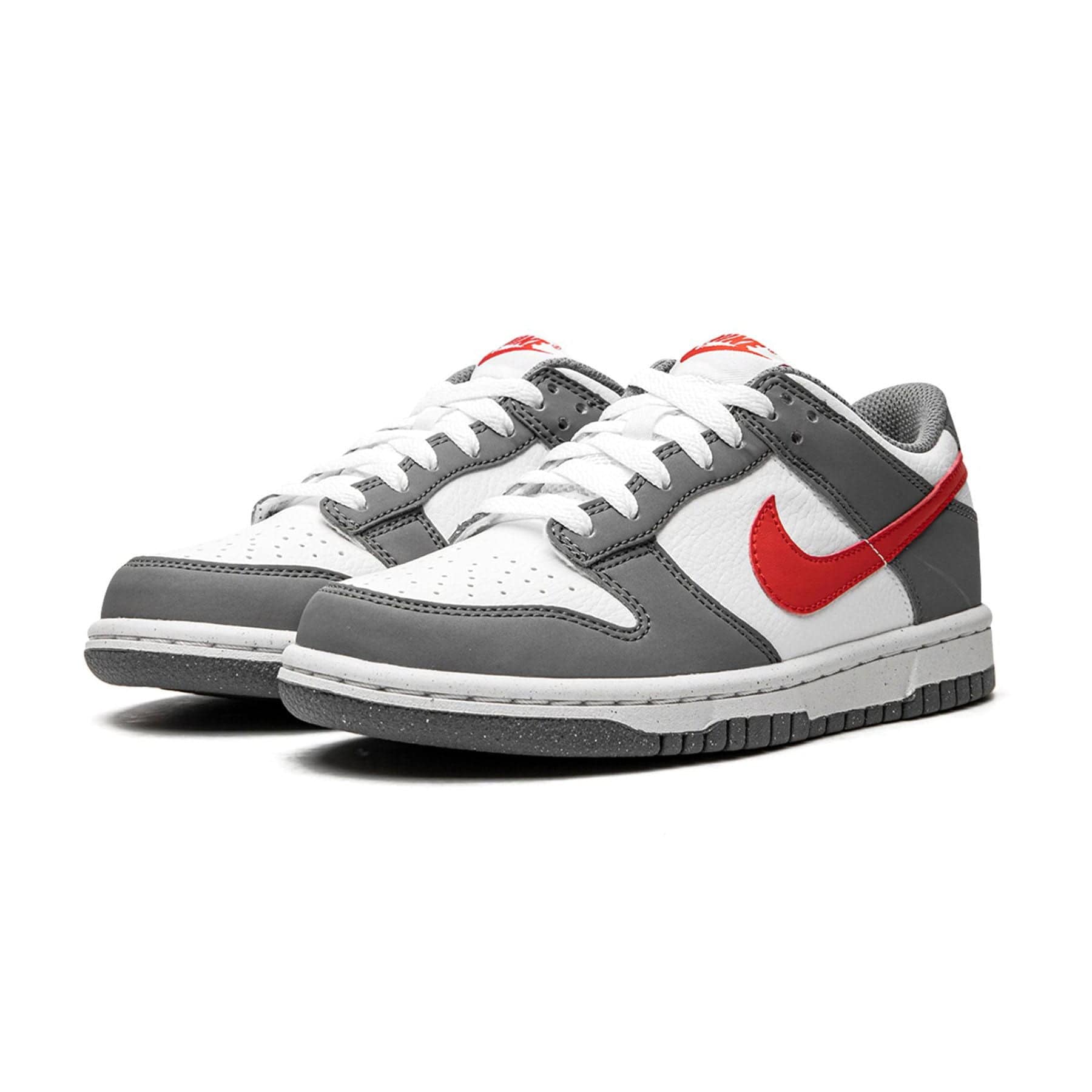 Nike Dunk Low Next Nature GS 'Smoke Grey Light Crimson' — UK 13.5 | EU 32 | US 1Y — Side View