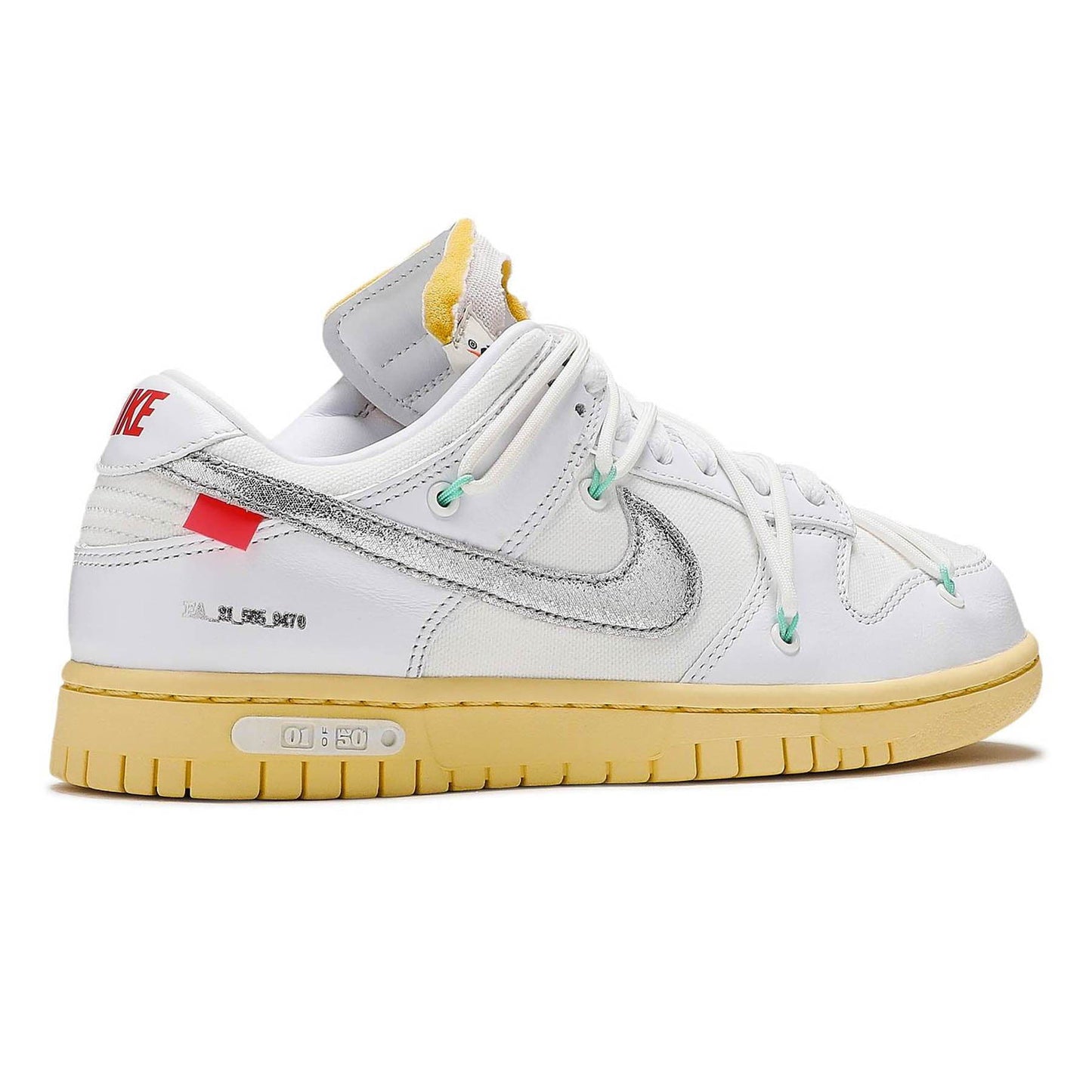 Off-White x Nike Dunk Low 'Dear Summer - 01 of 50' — UK 3 | EU 35.5 | US 3.5 — Back View