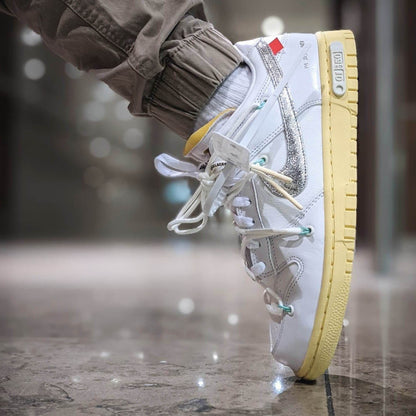 Off-White x Nike Dunk Low 'Dear Summer - 01 of 50' — UK 3 | EU 35.5 | US 3.5 — Lifestyle View