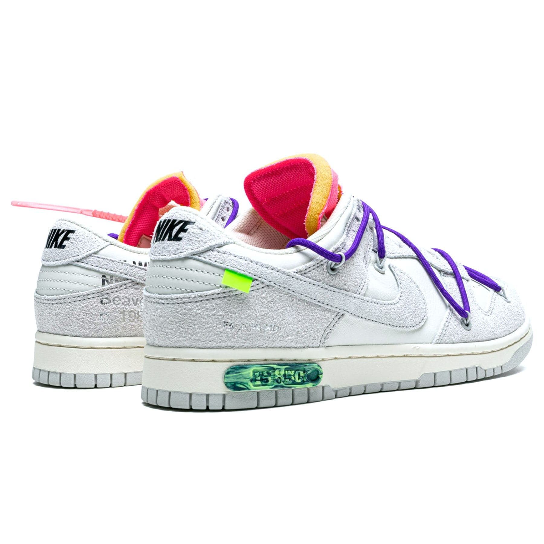 Off-White x Nike Dunk Low 'Lot 15 of 50' — UK 3 | EU 35.5 | US 3.5 — Back View