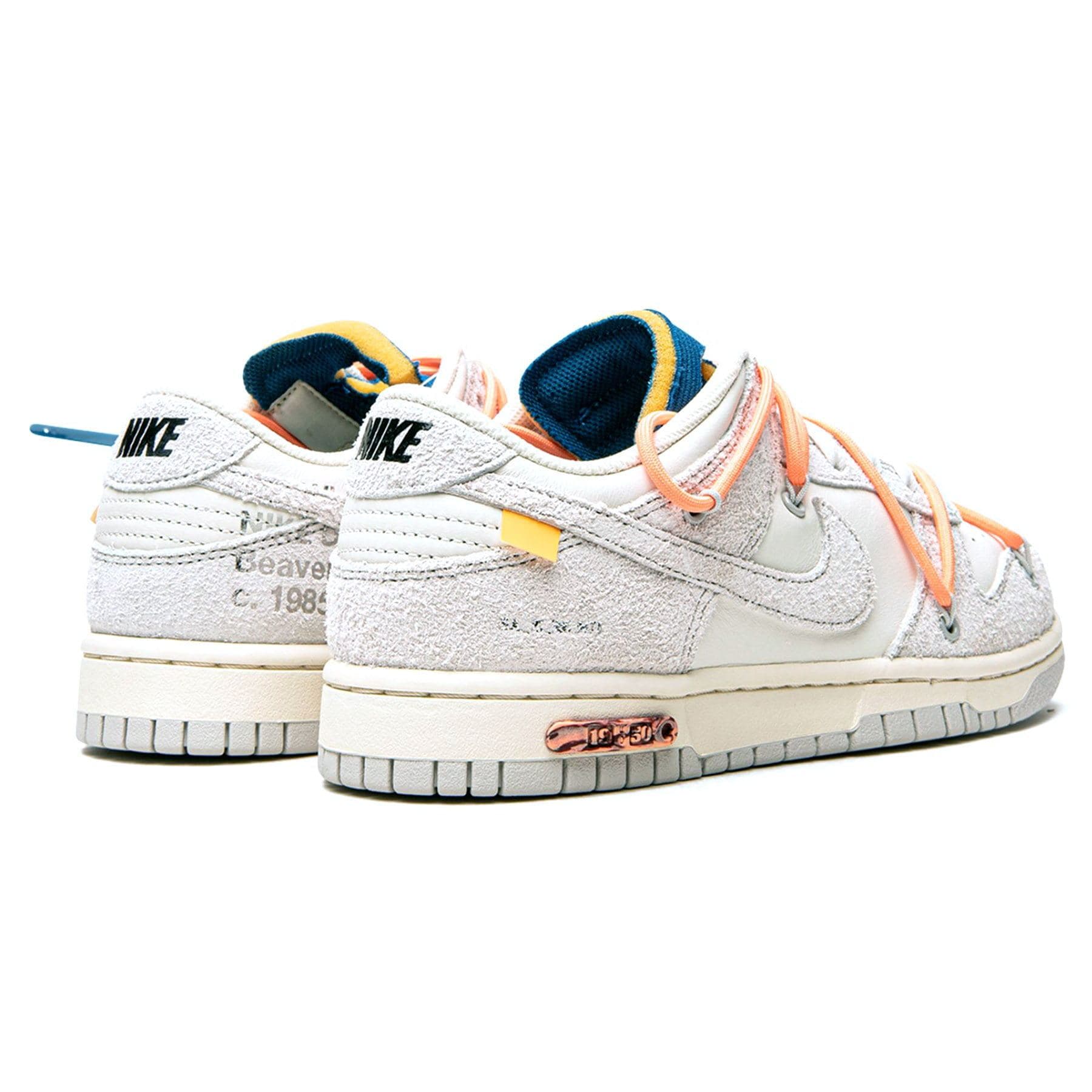 Off-White x Nike Dunk Low 'Lot 19 of 50' — UK 3 | EU 35.5 | US 3.5 — Back View