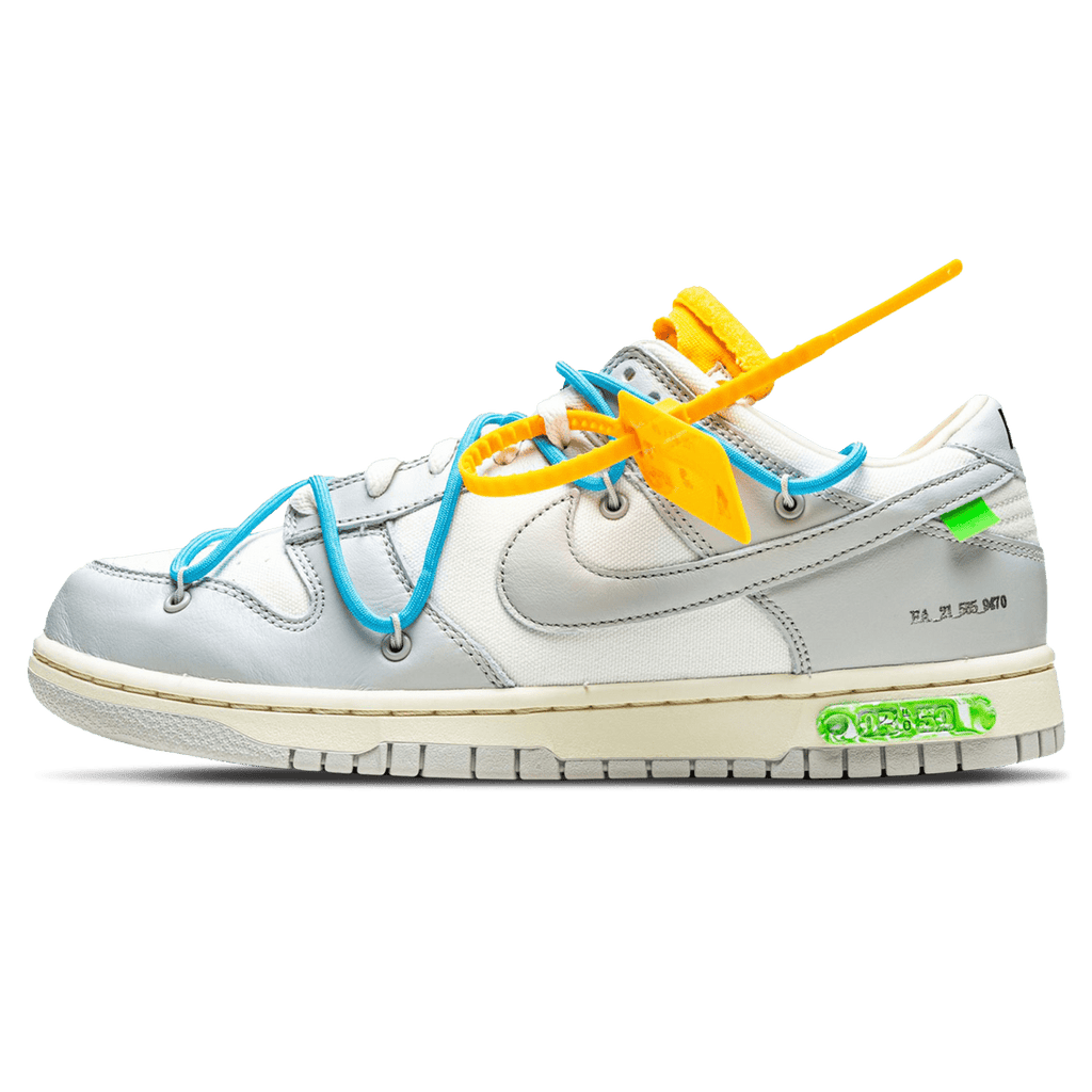 Off-White x Nike Dunk Low 'Lot 02 of 50' — UK 3 | EU 35.5 | US 3.5 — Front View