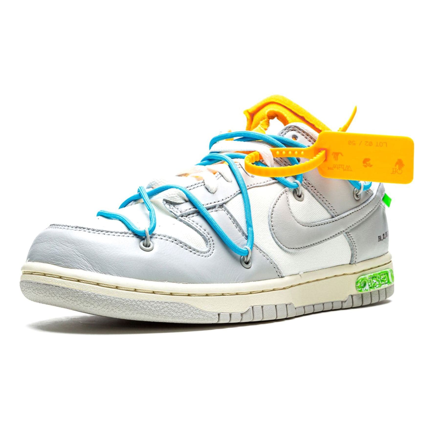 Off-White x Nike Dunk Low 'Lot 02 of 50' — UK 3 | EU 35.5 | US 3.5 — Top View