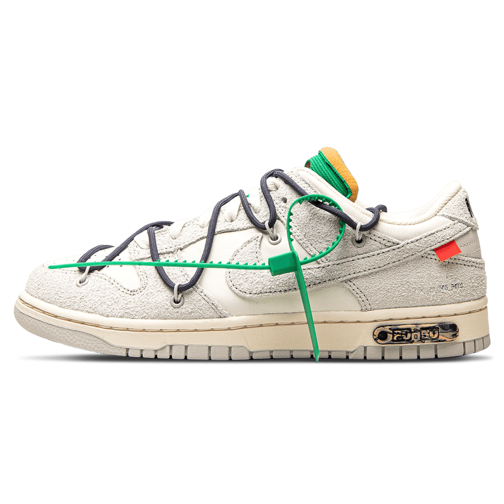 Off-White x Nike Dunk Low 'Lot 20 of 50' — UK 3 | EU 35.5 | US 3.5 — Front View