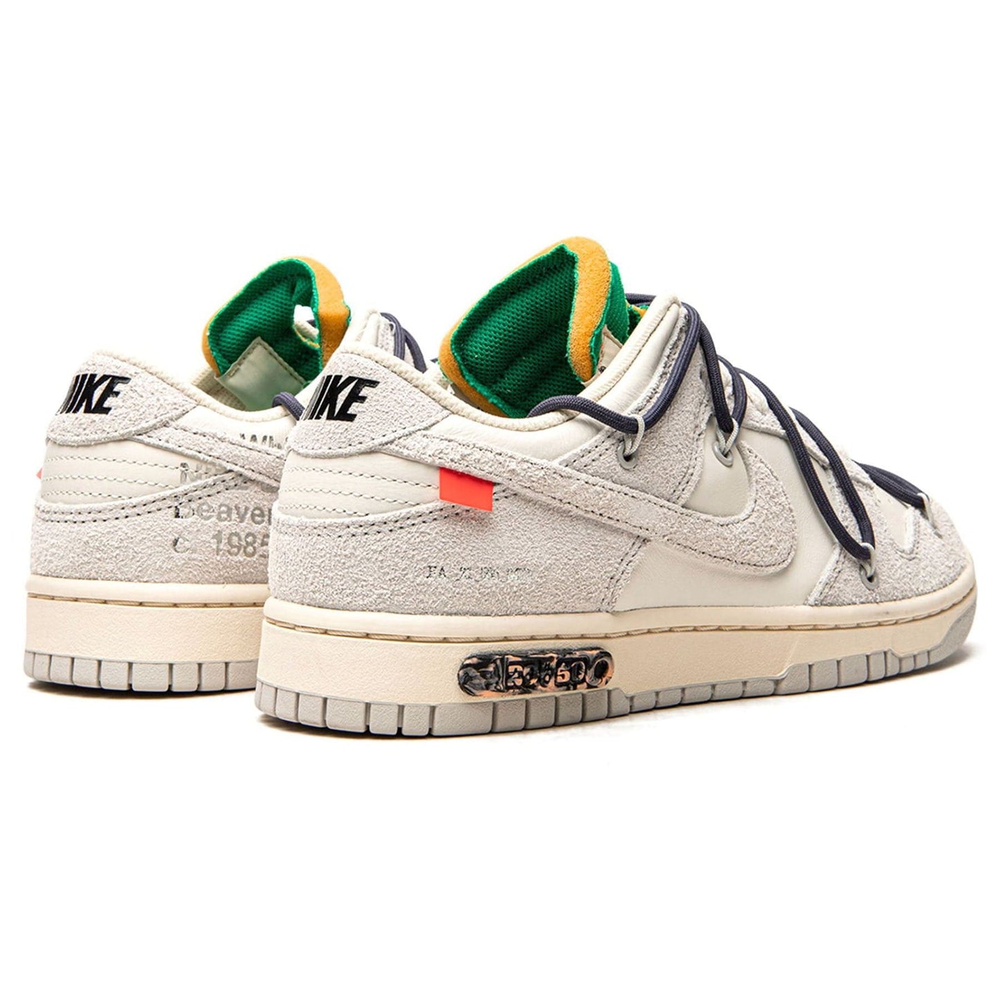 Off-White x Nike Dunk Low 'Lot 20 of 50' — UK 3 | EU 35.5 | US 3.5 — Back View