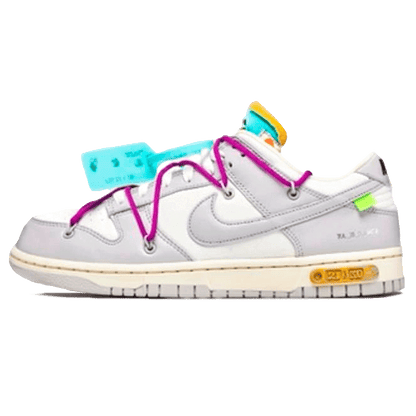 Off-White x Nike Dunk Low 'Lot 21 of 50' — UK 3 | EU 35.5 | US 3.5 — Front View