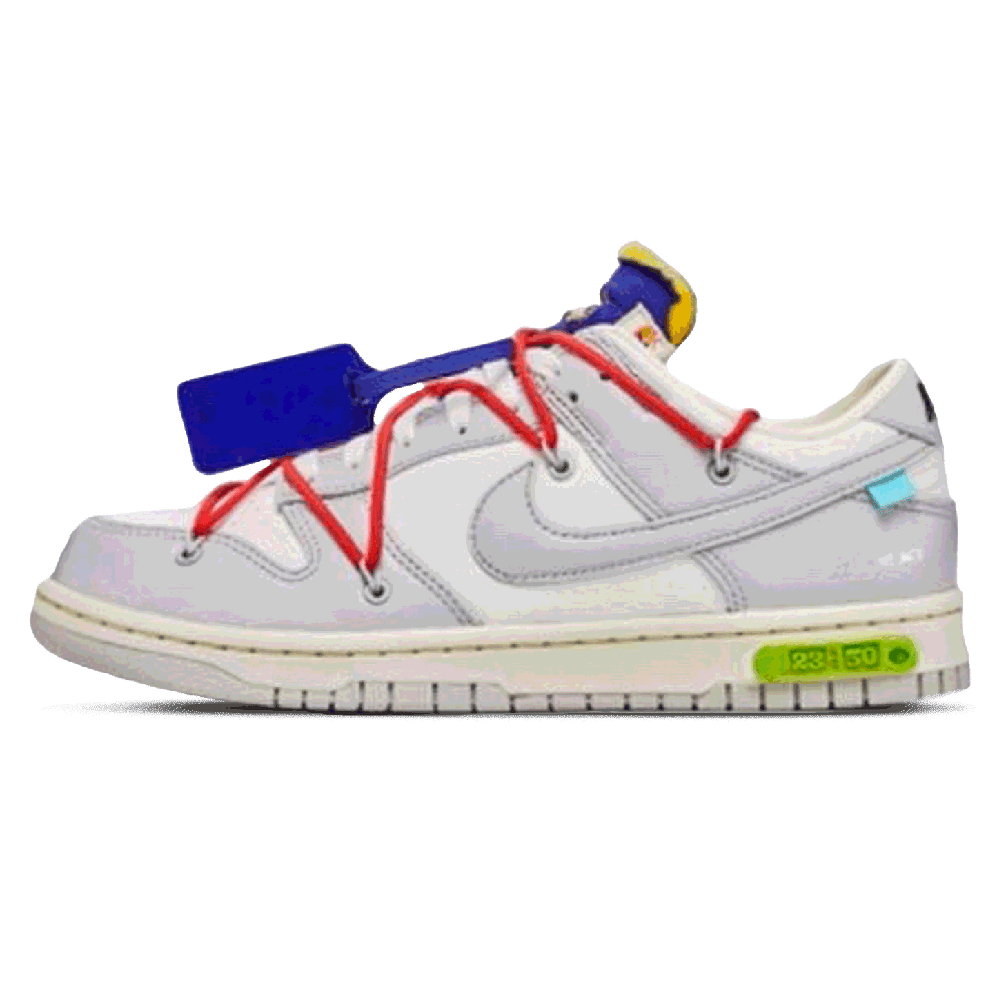 Off-White x Nike Dunk Low 'Lot 23 of 50' — UK 3 | EU 35.5 | US 3.5 — Front View
