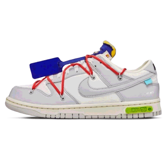 Off-White x Nike Dunk Low 'Lot 23 of 50' — UK 3 | EU 35.5 | US 3.5 — Front View