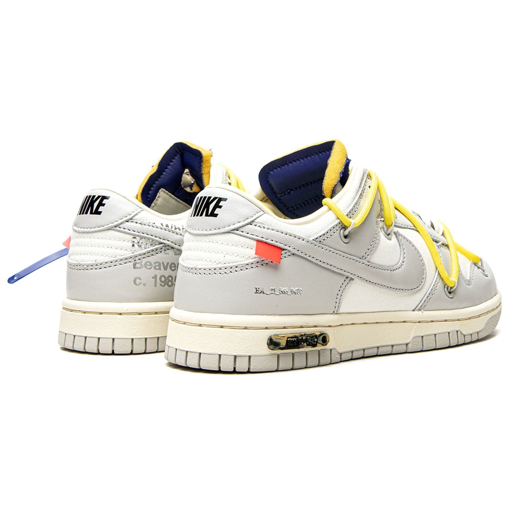 Off-White x Nike Dunk Low 'Lot 27 of 50' — UK 3 | EU 35.5 | US 3.5 — Back View