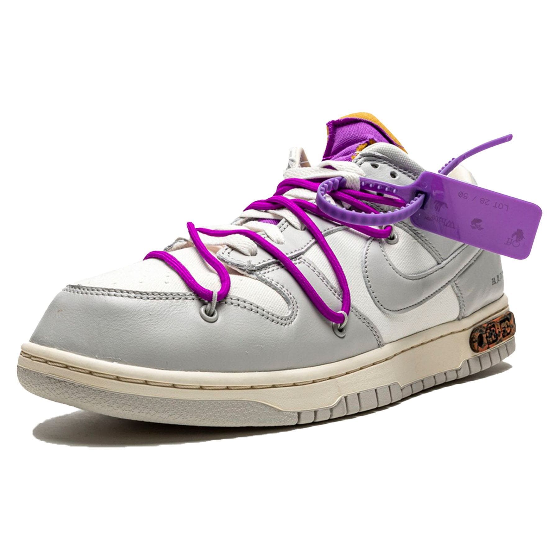 Off-White x Nike Dunk Low 'Lot 28 of 50' — UK 3 | EU 35.5 | US 3.5 — Top View