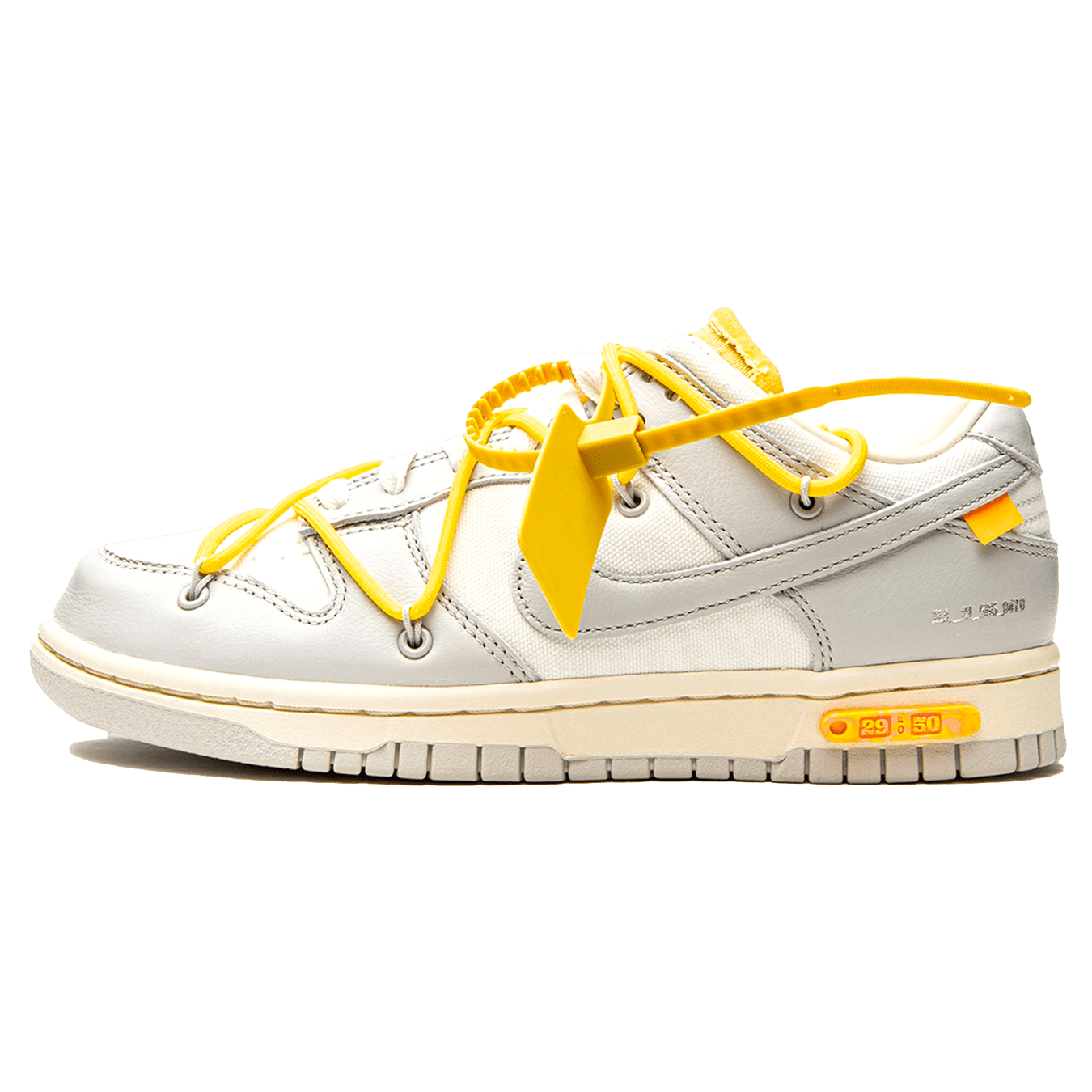 Off-White x Nike Dunk Low 'Lot 29 of 50' — UK 3 | EU 35.5 | US 3.5 — Front View